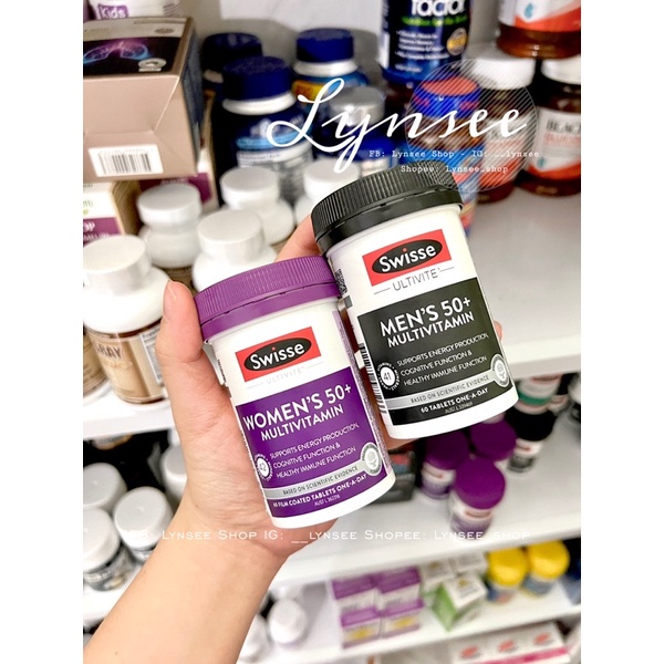 Vitamin tổng hợp nam, nữ Swisse Women + Men từ 50 tuổi 60 viên Úc - Swisse Men's/Women's Ultivite 50+ Multivitamin ÚC