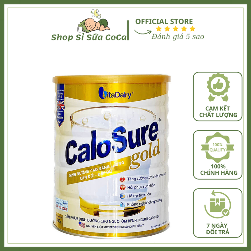 Hoàn tiền 12%Sữa Calosure Gold ít đường 900gr