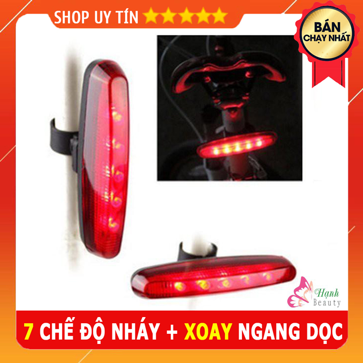 Đèn hậu xe đạp, đèn hậu cảnh báo xe đạp 7 chế độ nháy