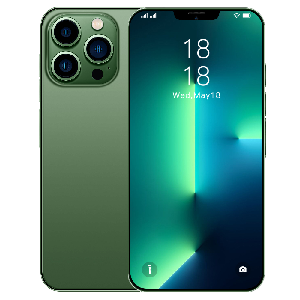 Điện thoại di động i14 Pro max 7.3inch Toàn màn hình gốc 8+256GB Camera HD Thẻ kép Sạc nhanh thông minh giá rẻ