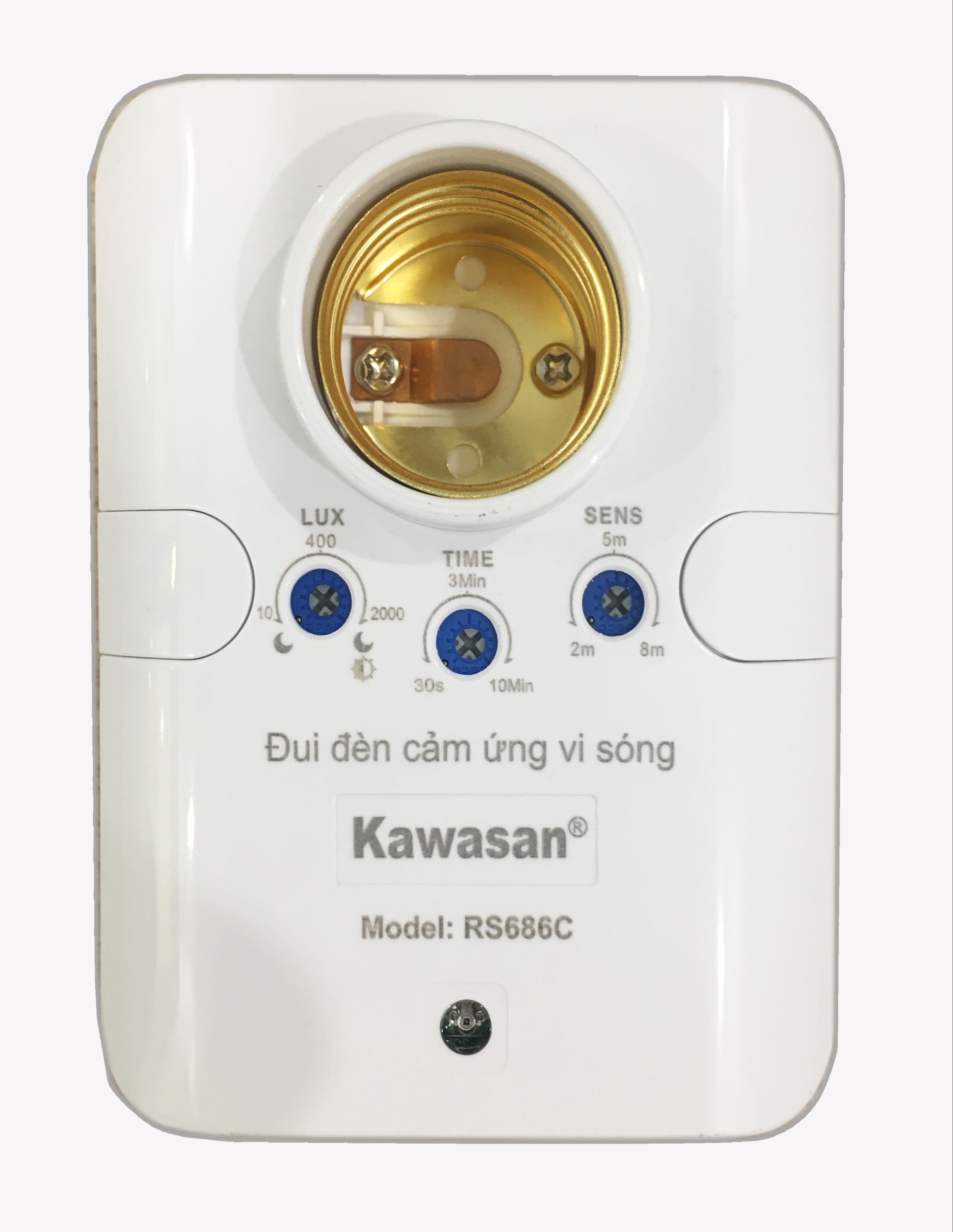 Đui đèn cảm ứng vi sóng siêu nhạy kw-rs686c