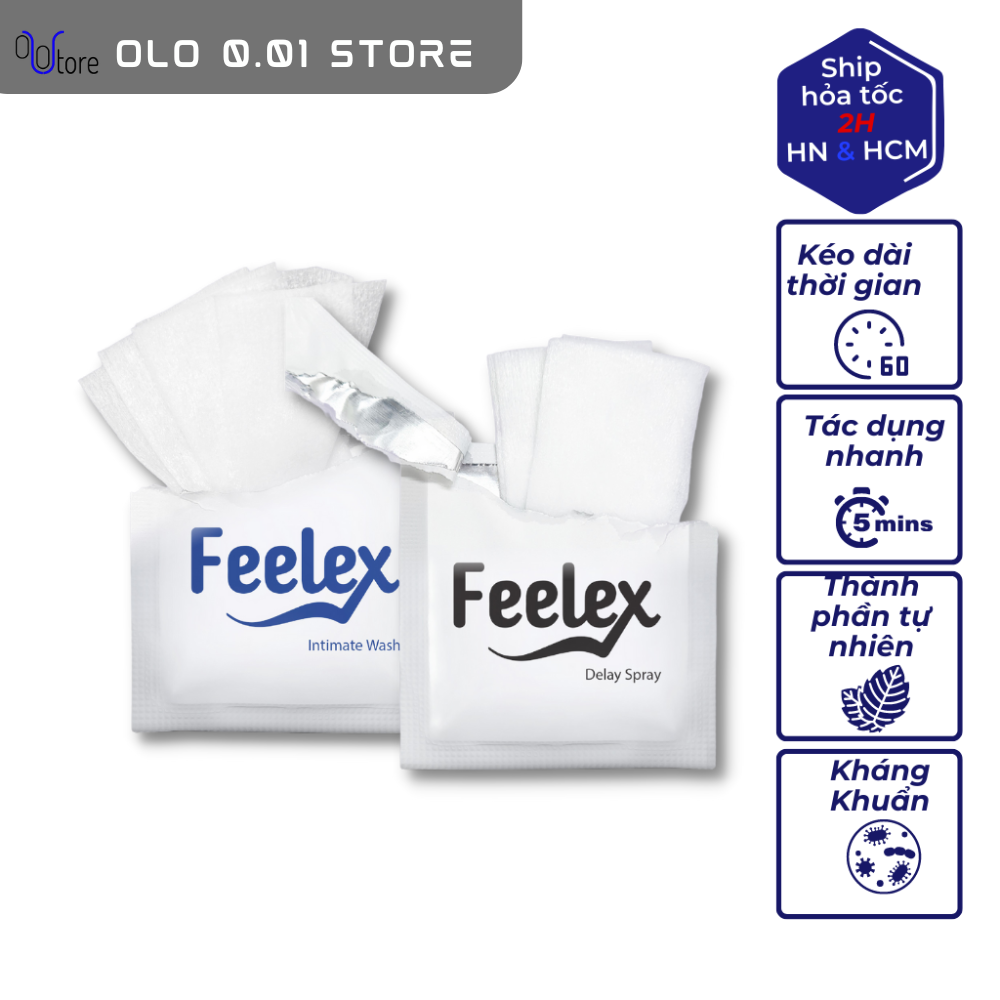  Khăn lau Feelex vệ sinh vùng kín phòng ngừa các bệnh sinh dục kéo dài thời gian quan hệ 