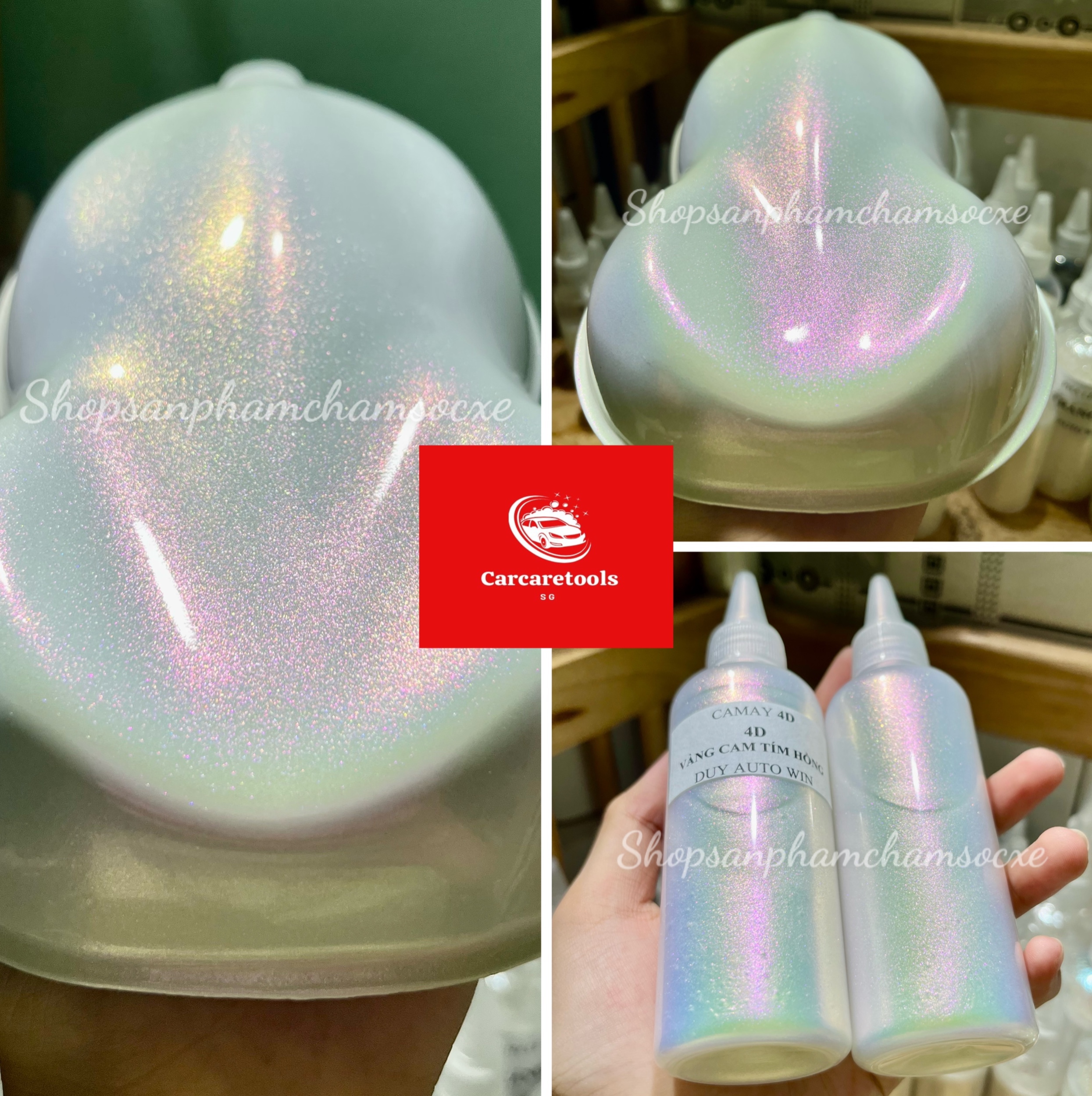 Camay 4d chuyên màu vàng cam tím hồng - sơn xe máy 1k cao cấp đóng chai 100g và 50g