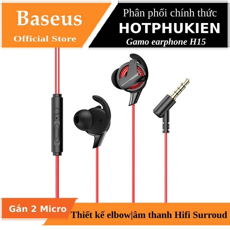 Tai nghe nhét tai hỗ trợ đàm thoại cho game thủ hiệu Baseus Gamo earphone H15 - Phân phối bởi Hotphukien