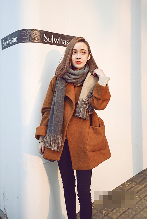 Khăn len lông mềm cao cấp 2 mặt tua rua KL001
