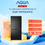 Tủ lạnh Aqua Inverter 506 lít 4 cánh AQR-M570XA(FS) - Bảo hành 2 năm - Freeship toàn quốc