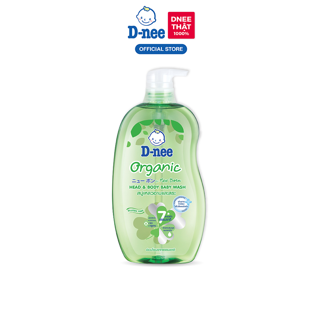 Tắm gội toàn thân em bé (<3 tuổi) D-nee 800 ML - Organic