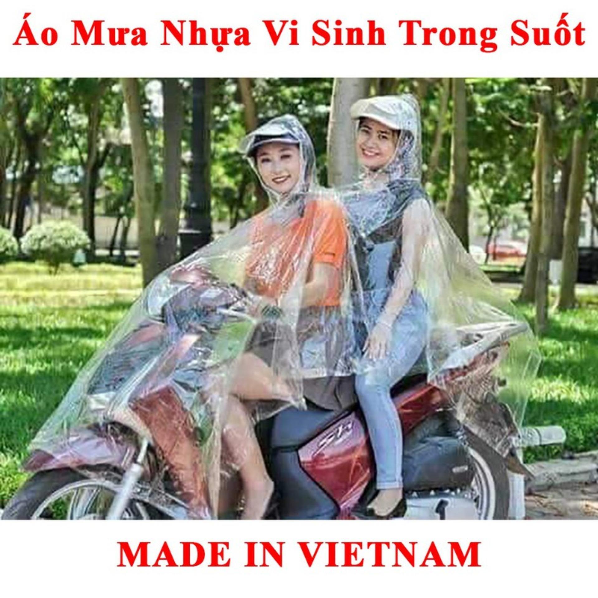 Áo mưa trong 2 đầu dùng cho 2 -3 người, áo mưa từ nhựa vi sinh ( Loại Dày) - Cty Sản Xuất Áo Mưa BamBoo