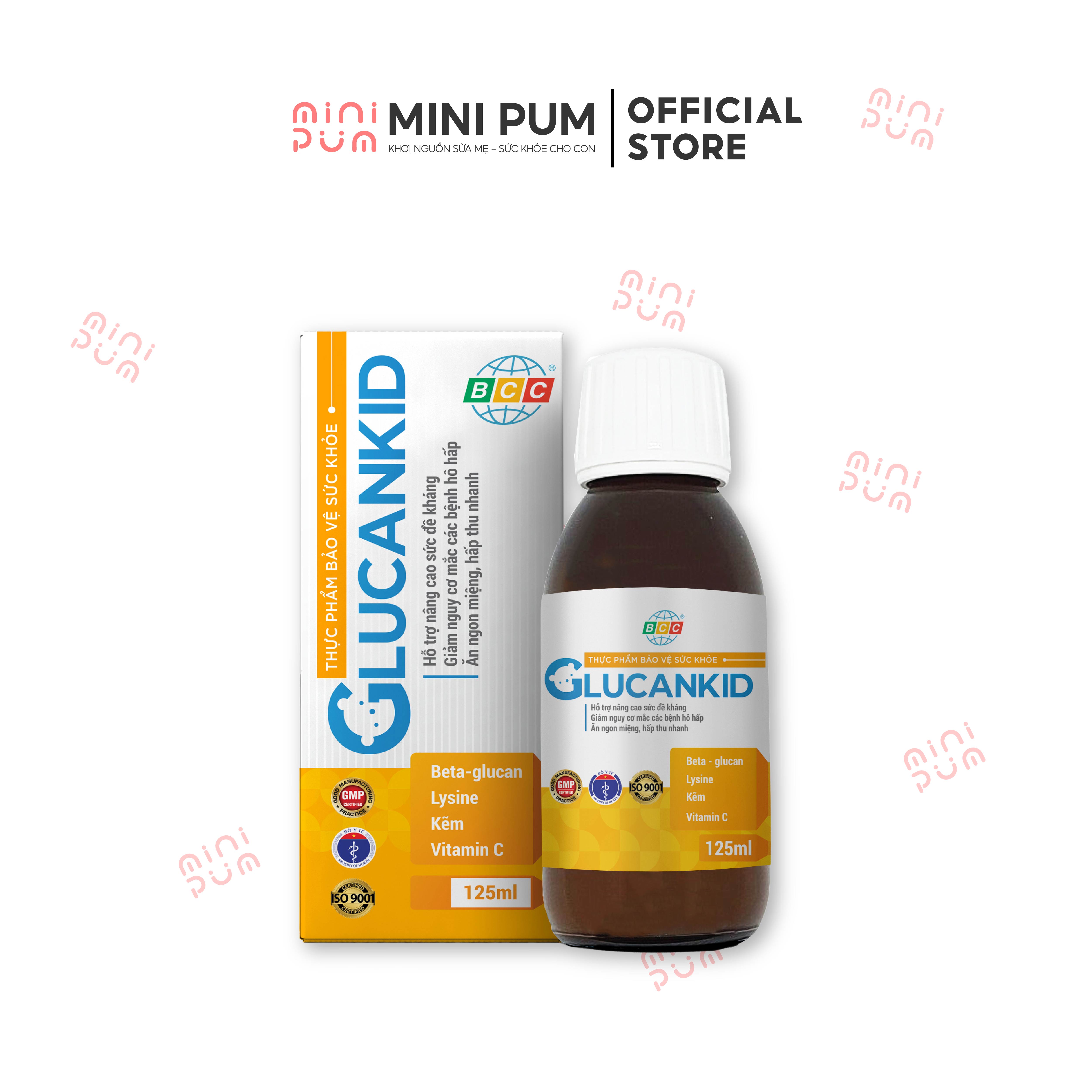 Siro tăng sức đề kháng cho trẻ Glucankid hỗ trợ nâng cao sức đề kháng, kích thích hệ miễn dịch của trẻ 125ml