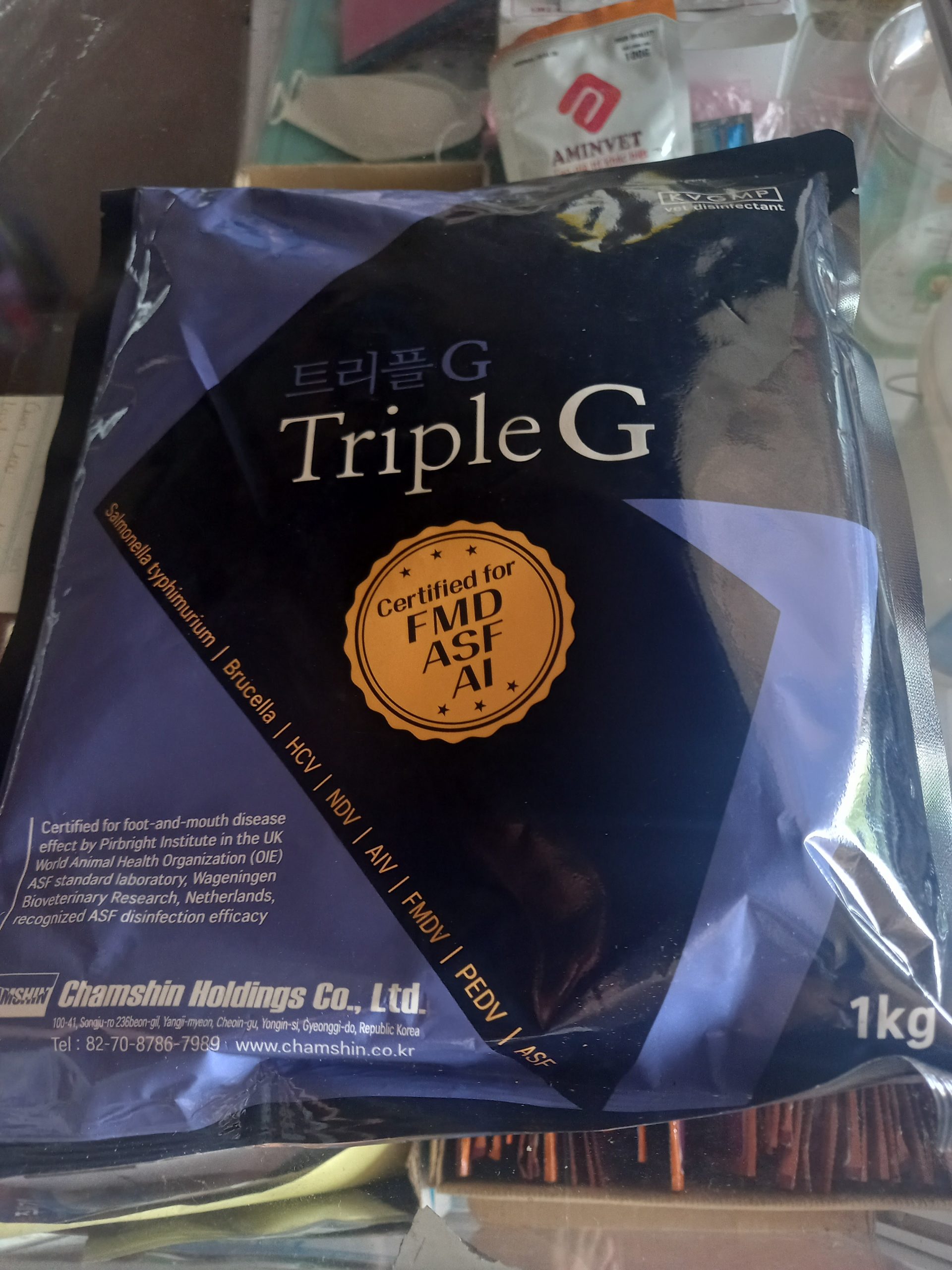 Sát trùng TripleG 1kg sát trùng chuồng trại dạng bột