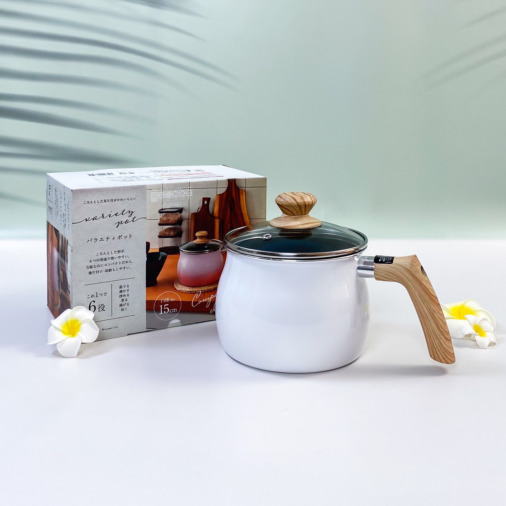 Nồi chiên ngập dầu Nhật Bản có vòi rót, nồi chiên dầu mini 15cm