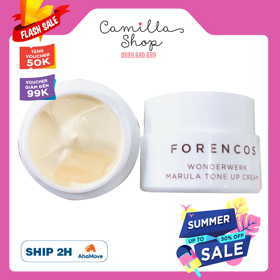Kem tuyết sương sa forencos wonderwerk marula tone up cream ( chính hãng )  mini cho da mềm mịn tươi trẻ