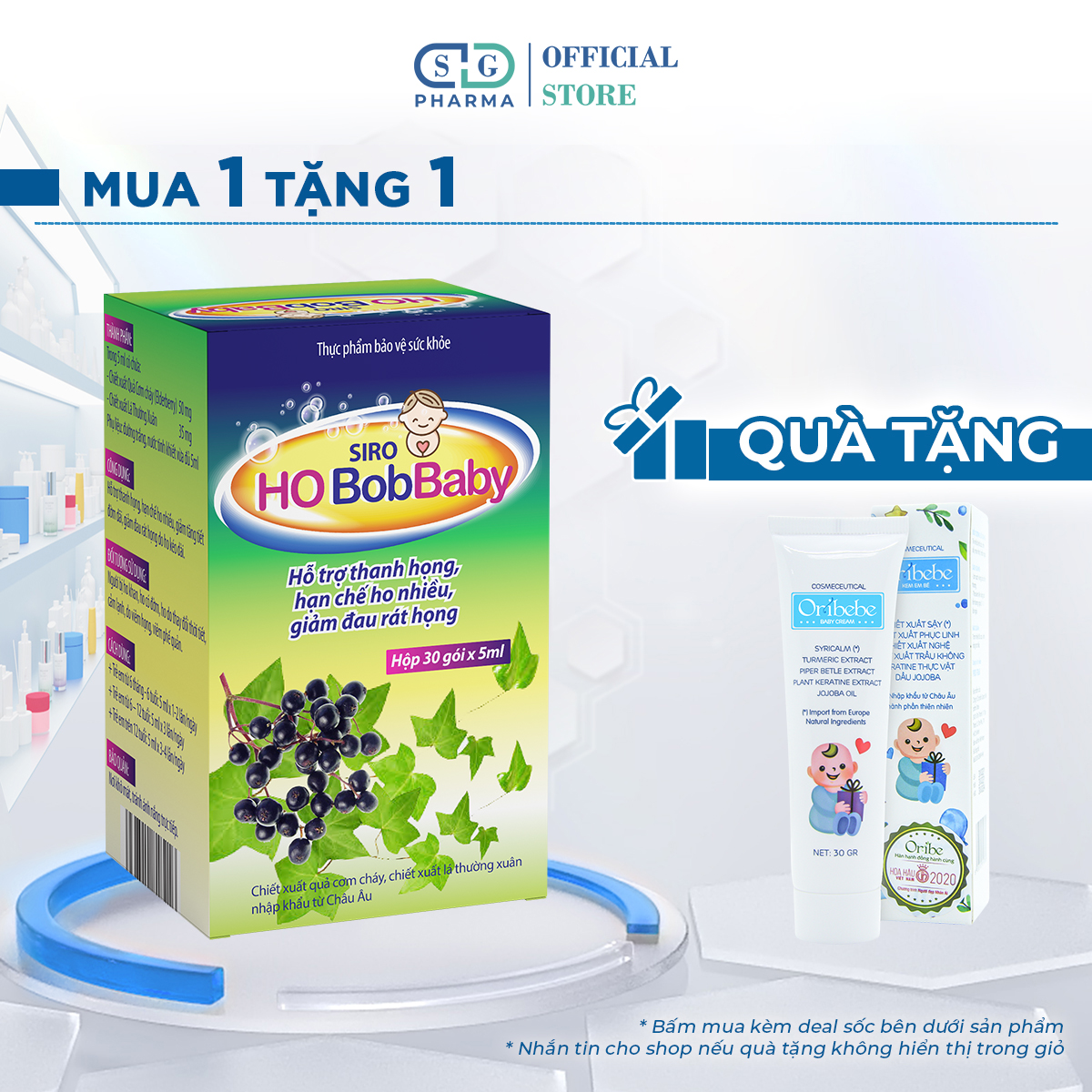 Siro ho bobbaby hỗ trợ thanh họng giảm đau rát do ho