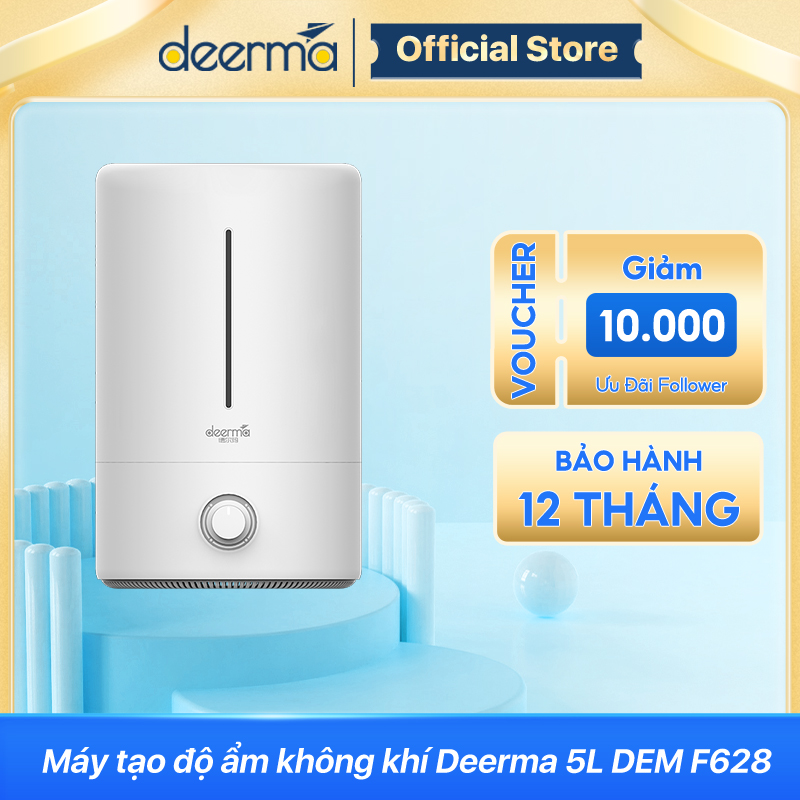 Máy phun sương tạo ẩm không khí Deerma F628 dung tích 5L thông minh - Bảo hành 12 tháng