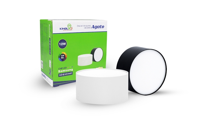 Đèn led ống bơ kingled 12w obk 12 8w vỏ đen