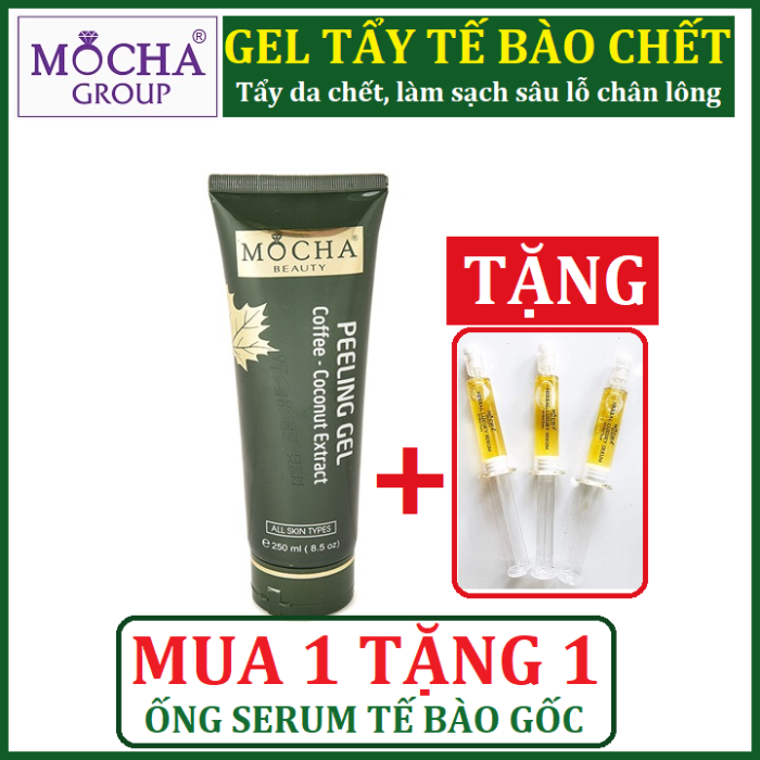 [HCM]GEL TẨY TẾ BÀO CHẾT MOCHA - MUA 1 TẶNG 1 ỐNG SERUM TẾ BÀO GỐC MOCHA
