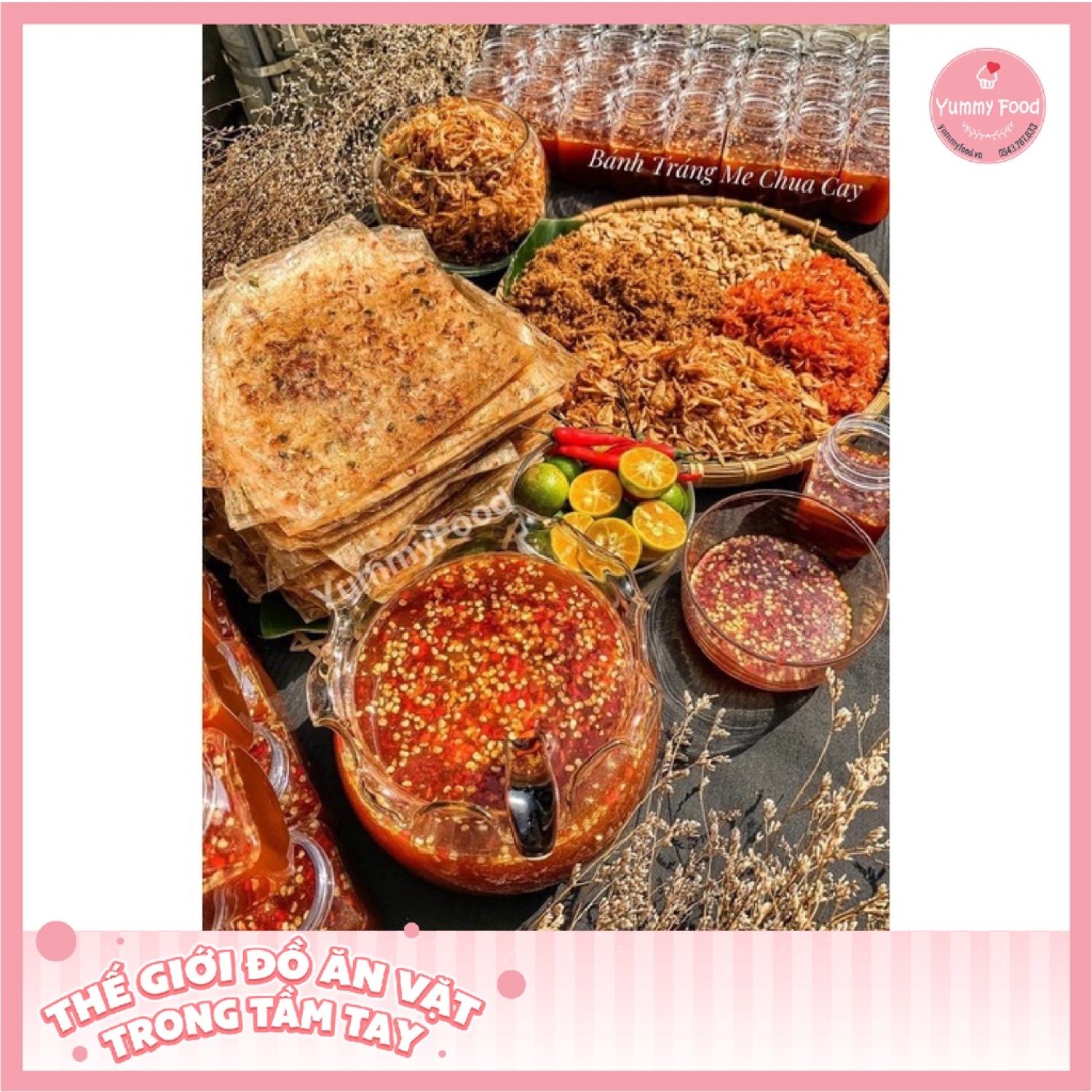 Bánh tráng sốt me chua cay