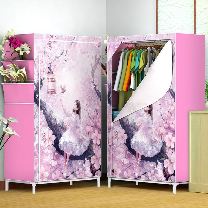 Tủ vải đựng đồ 3D 1 buồng, 2 ngăn, gọn nhẹ, chắc chắn làm đẹp hơn cho ngôi nhà của bạn (Hình ngẫu nhiên)