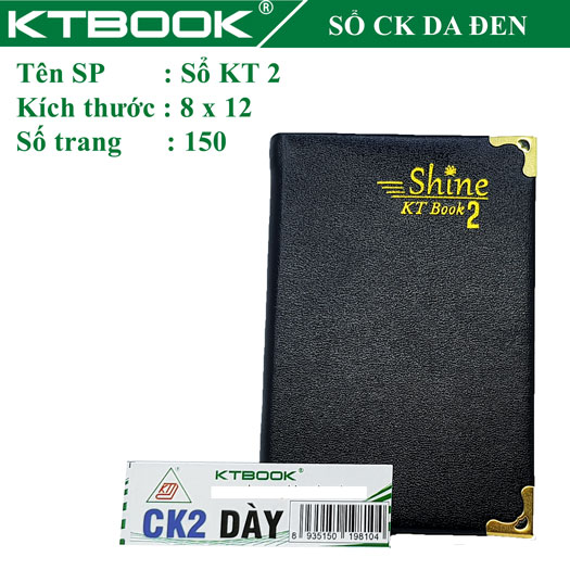 Gói 2 cuốn Sổ ghi chép Bìa Da Đen cao cấp KT 2 dày dòng kẻ ngang khổ 8 x 12 cm - 140 trang