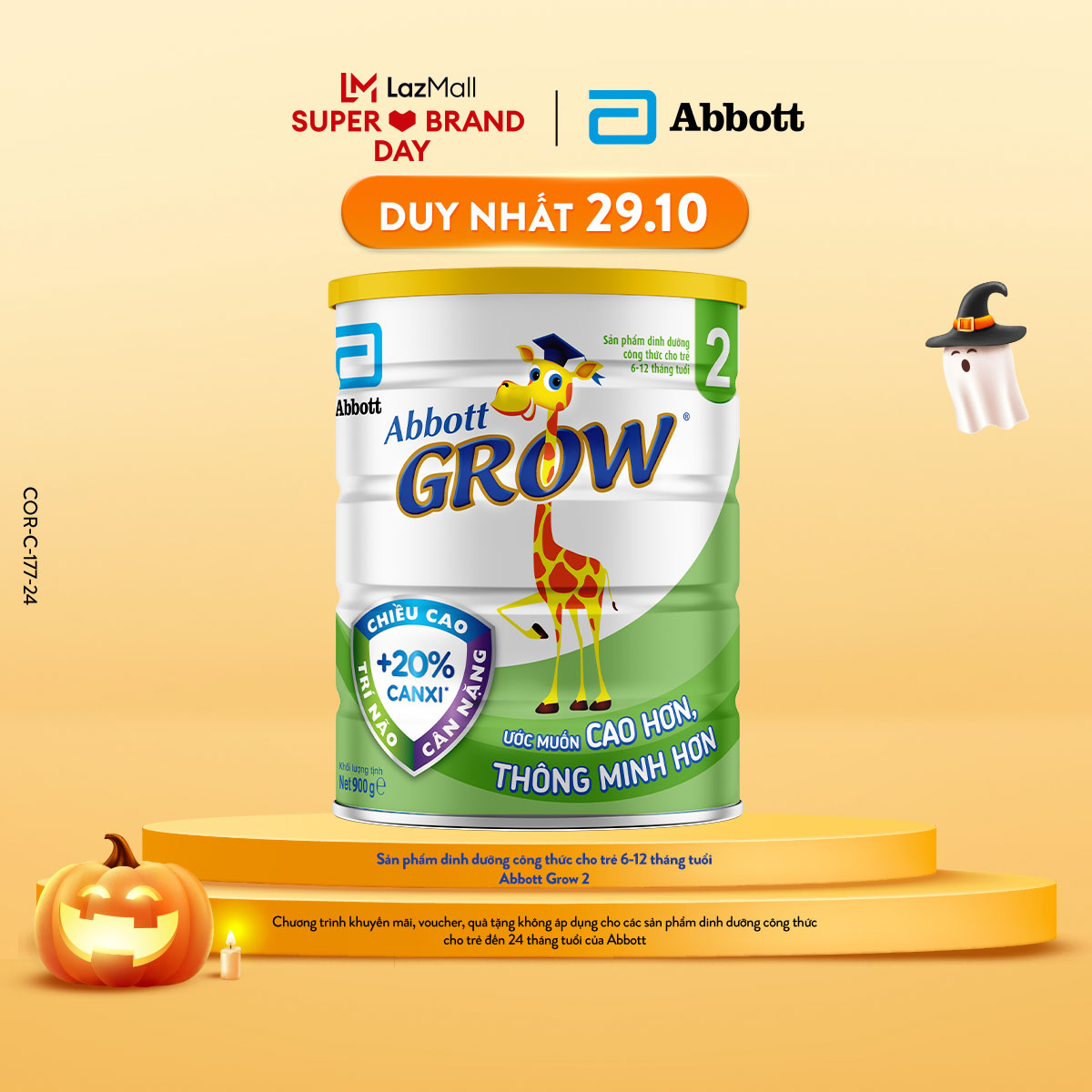 Sữa bột Abbott Grow 2 900g cho bé 6-12 tháng đủ dưỡng chất thiết yếu hỗ trợ sự phát triển toàn diện-Giới hạn 5 sản phẩm/khách hàng