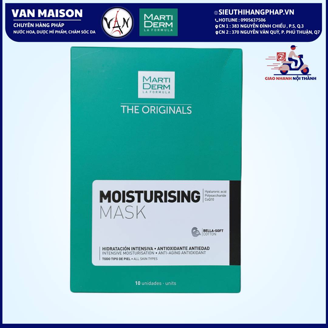 Mặt nạ martiderm dưỡng ẩm , cấp ẩm chuyên sâu the originals moisturising mask - Tách lẽ 1 miếng/ 25ml