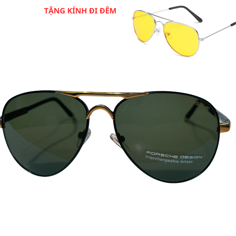 Kính mát nam cao cấp P800  TRÒNG THỦY TINH TẶNG KÈM KÍNH ĐI ĐÊM  tròng Polarized có khả năng chống tia UV400 độc hại chống chói ( BẢO HÀNH 24 THÁNG 1 ĐỔI 1)