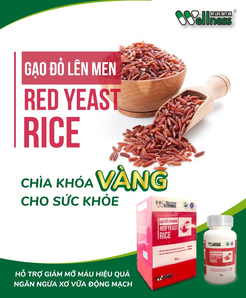 Viên uống giảm nguy cơ tim mạch Men gạo đỏ Red Yeast Rice