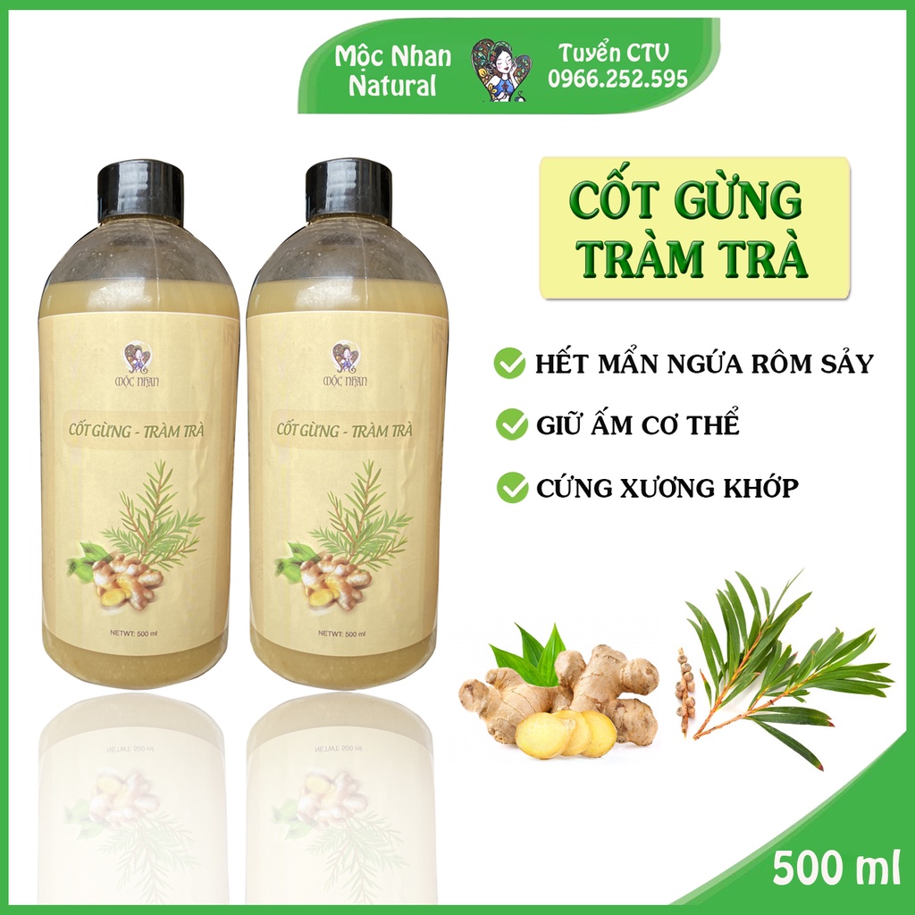 Cốt Gừng Tràm Trà, Thảo mộc tự nhiên, Giữ ấm cơ thể, Nâng cao sức đề kháng, Mộc Nhan Natural