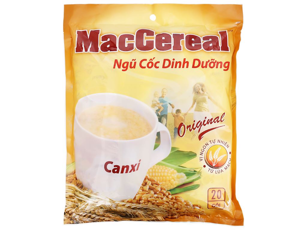 Bột Ngũ cốc dinh dưỡng MacCereal bịch 560g 28g x 20 gói thơm ngon dễ uống