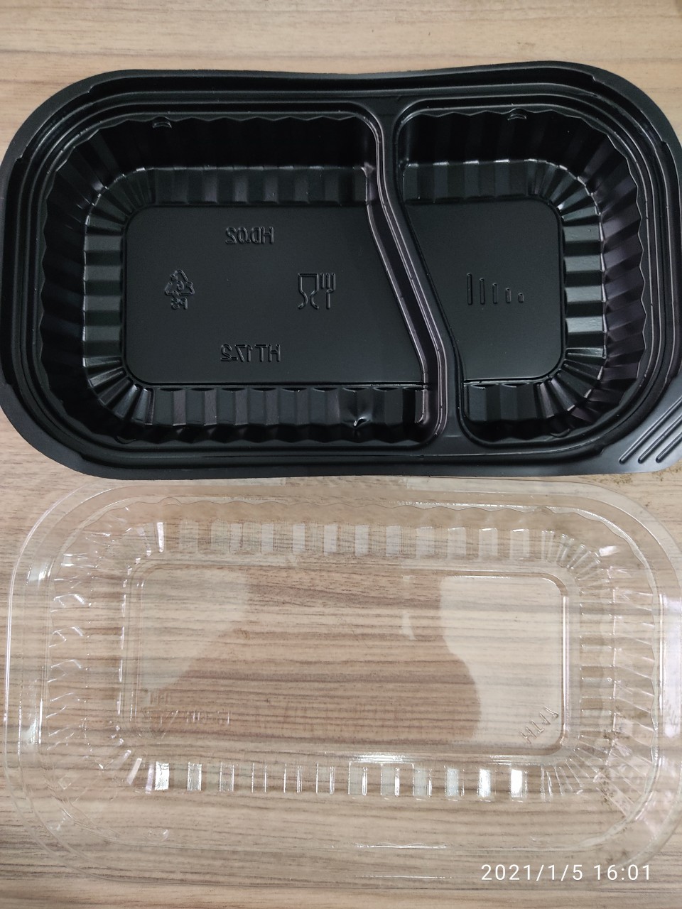 HỘP NHỰA ĐẾ ĐEN HT17 -  2 NGĂN - 100  BỘ