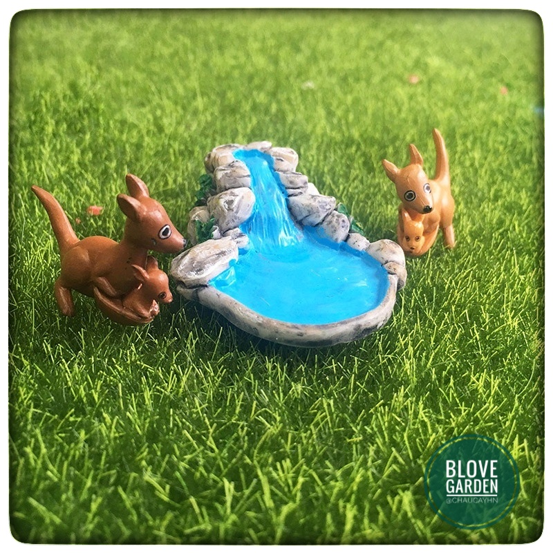 Tiểu cảnh trang trí -  thác nước làm phụ kiện terrarium, sen đá, xương rồng, nhà mô hình, charm slime, bể cá thủy sịnh