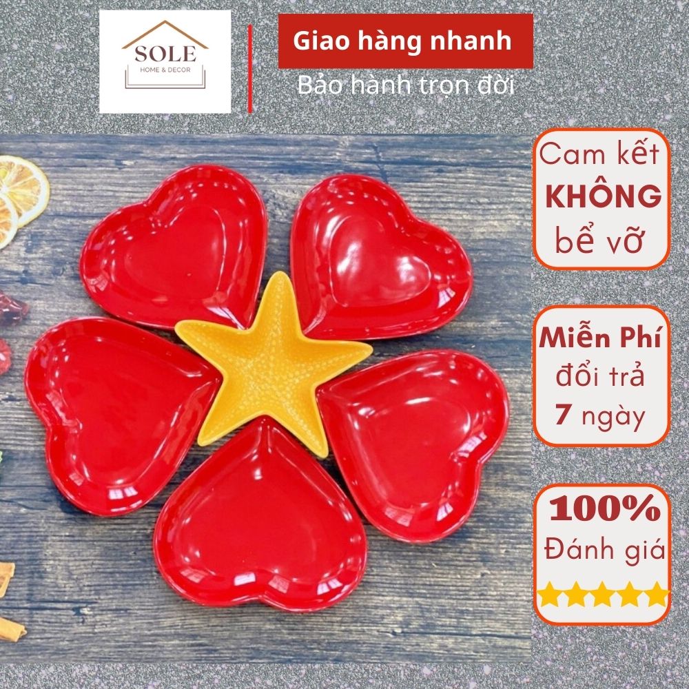 Bát đĩa decor gốm sứ Bát Tràng của Sole Home làm khay dĩa đựng đồ ăn trang trí bàn ăn đẹp bán lẻ từng chi tiết để ghép thành bộ Tôi Yêu Việt Nam