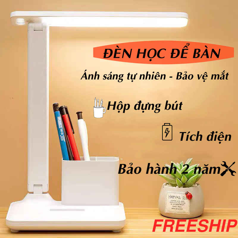 Đèn học chống cận thị cho bé, bảo vệ mắt sạc usb cao cấp đèn toki