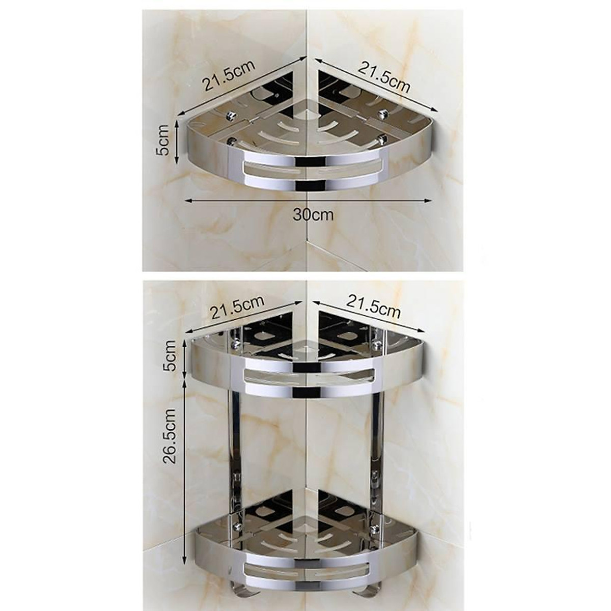 Kệ góc nhà tắm inox sus 304