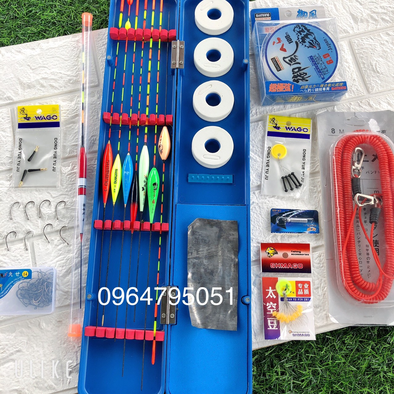 bộ phao câu đài đầy đủ phụ kiện kèm dây bảo vệ cần mã BP02