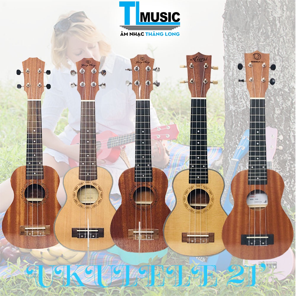 Đàn ukulele soprano 21’ cao cấp tặng kèm pick,gt