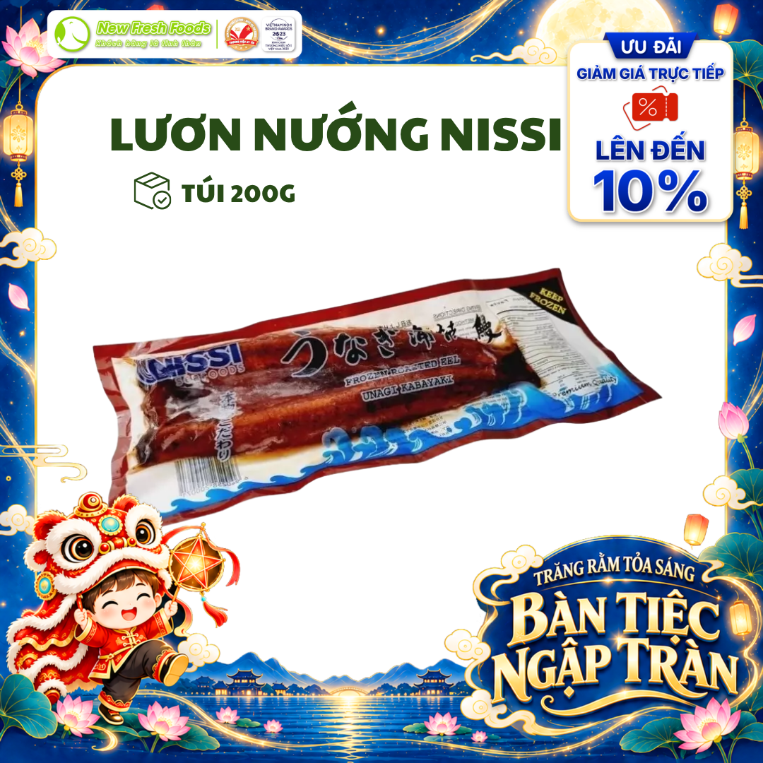[HỎA TỐC HCM] Lươn nướng Nissi không xương đậm vị túi 200 gram