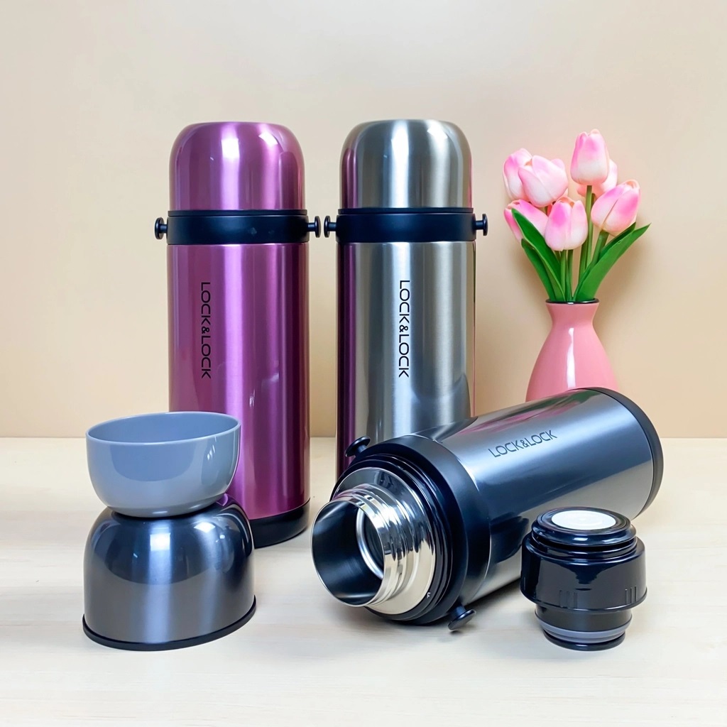 Bình giữ nhiệt cao cấp Lock&Lock Easy Take Vacuum Bottle LHC1439 bằng thép không gỉ dung tích 1L