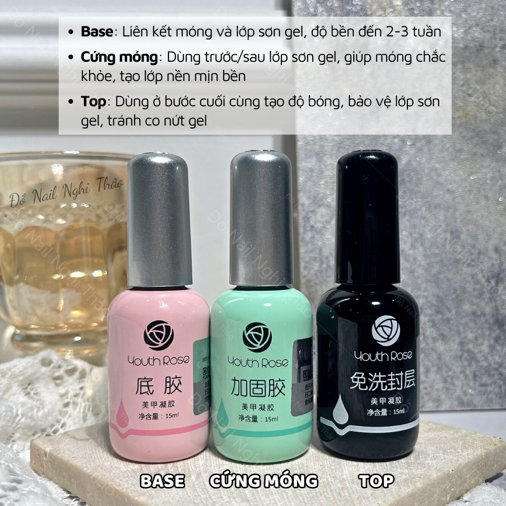 Cứng móng hoa hồng dùng cho nail