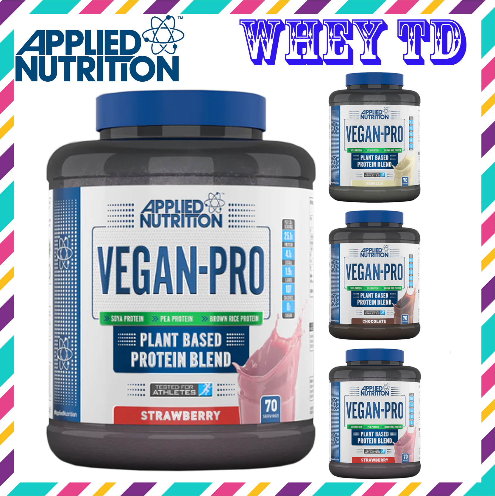 Whey VEGAN PRO 70 lần dùng Applied Nutrition - Whey cho người ăn chay