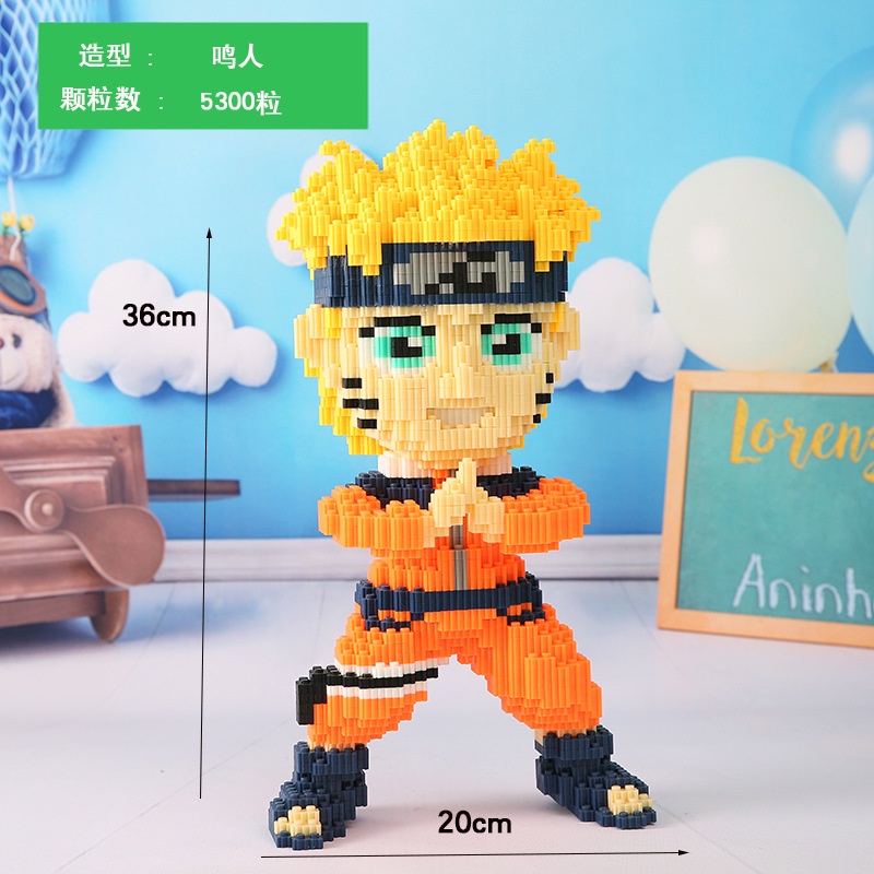 Mô hình đồ chơi lắp ráp đồ chơi lắp ráp 3D hình nhân vật NARUTO Kakashi Gaara Sasuke Jiraiya Người Nhện Captain America Iron Man