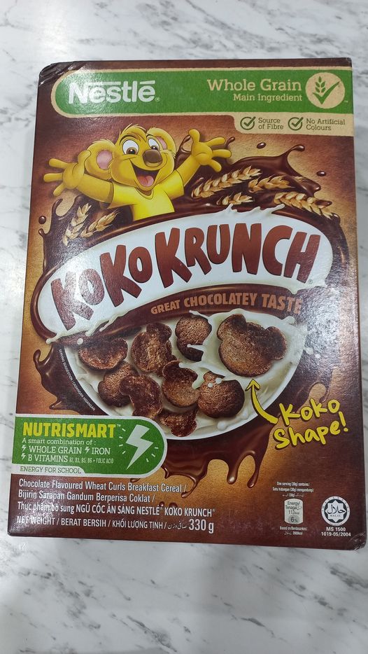 Ngũ cốc Nestlé Koko Krunch vị socola hộp 330g-Expiry date 14 06 2023.