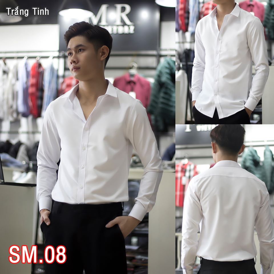 Áo sơ mi trắng không nhăn thời trang