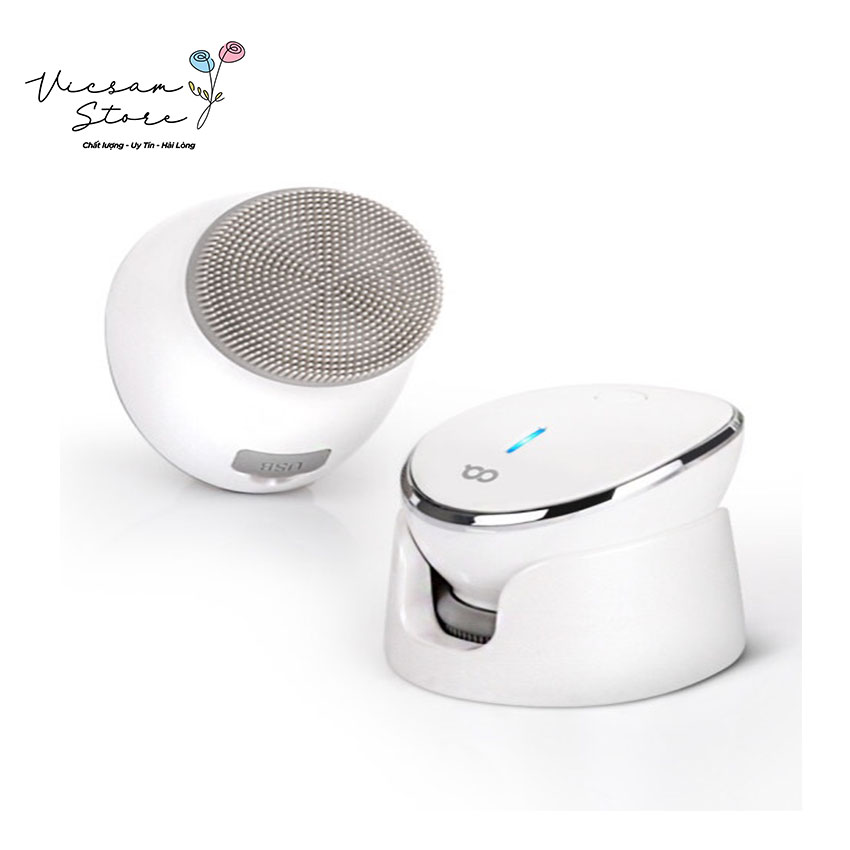 [Tặng 5 mặt nạ collagen] Máy Rửa Mặt Massage 2in1 PETIT CARE Hàn Quốc Vicsam làm sạch đẩy sâu dưỡng chất vào trong da làm sạch sâu ,tẩy tế bào chết se khí lỗ chân lông ,làm ấm da đẩy dưỡng chất vào sâu trong da