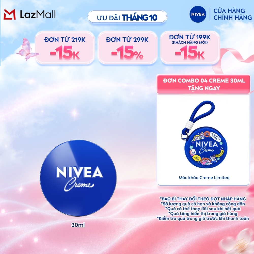 Kem Dưỡng Ẩm Da NIVEA Crème 30ml / kem body / Dưỡng Ẩm Da Mặt - 80101