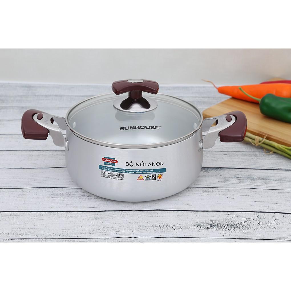 Nồi hợp kim nhôm anod sunhouse sh6633 size 18cm