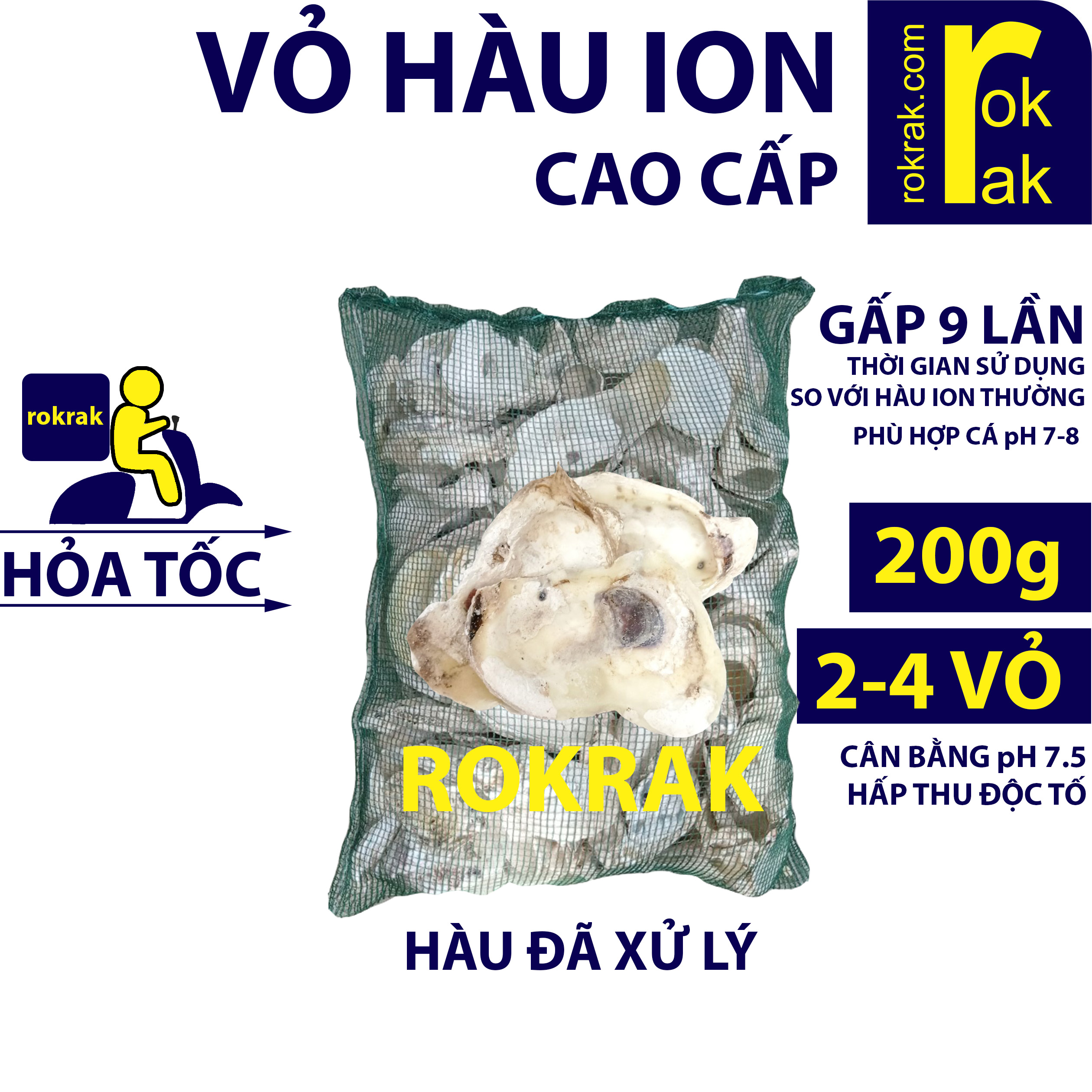 VỎ HÀU ION loại HÀU ĐÁ GIÀ TUỔI 200g Vật liệu lọc giúp ổn định PH hồ cá cao cấp hơn san hô