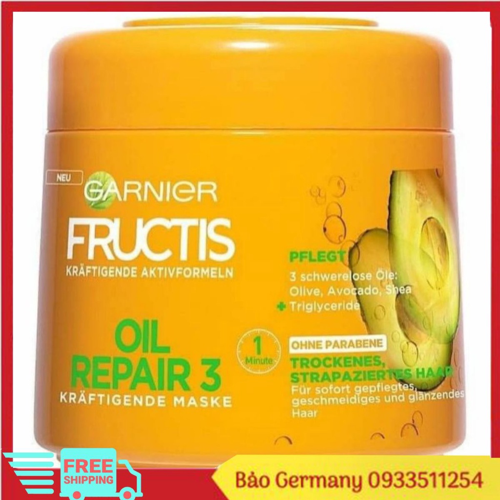 Ủ TÓC GARNIER OIL REPAIR 3 - TINH CHẤT BƠ CỦA ĐỨC