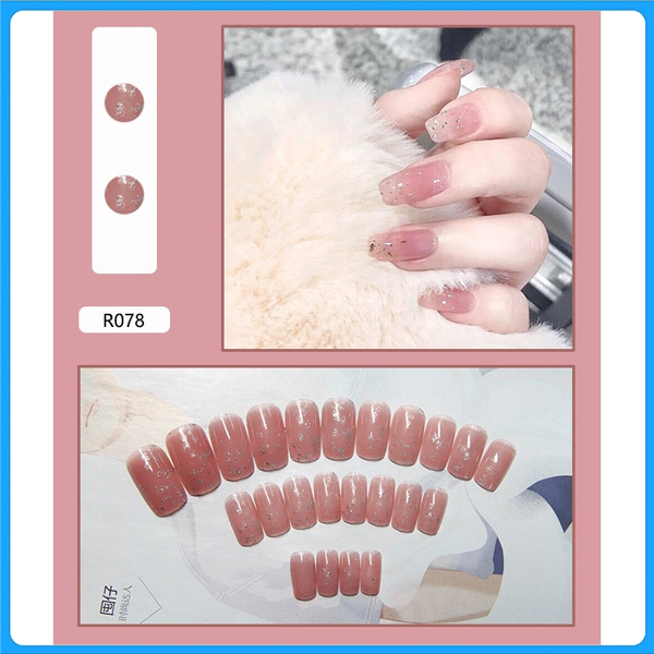 Hộp 24 Móng tay giả ,nail giả A170 ( Tặng keo dán móng tay )