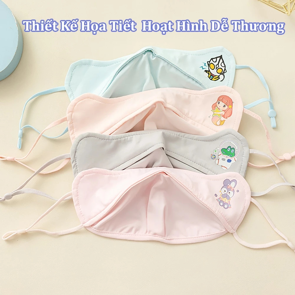 KHẨU TRANG TRẺ EM CHỐNG NẮNG UPF50+ CAO CẤP, CHE GÒ MÁ, THOÁNG KHÍ, FORM CHUẨN